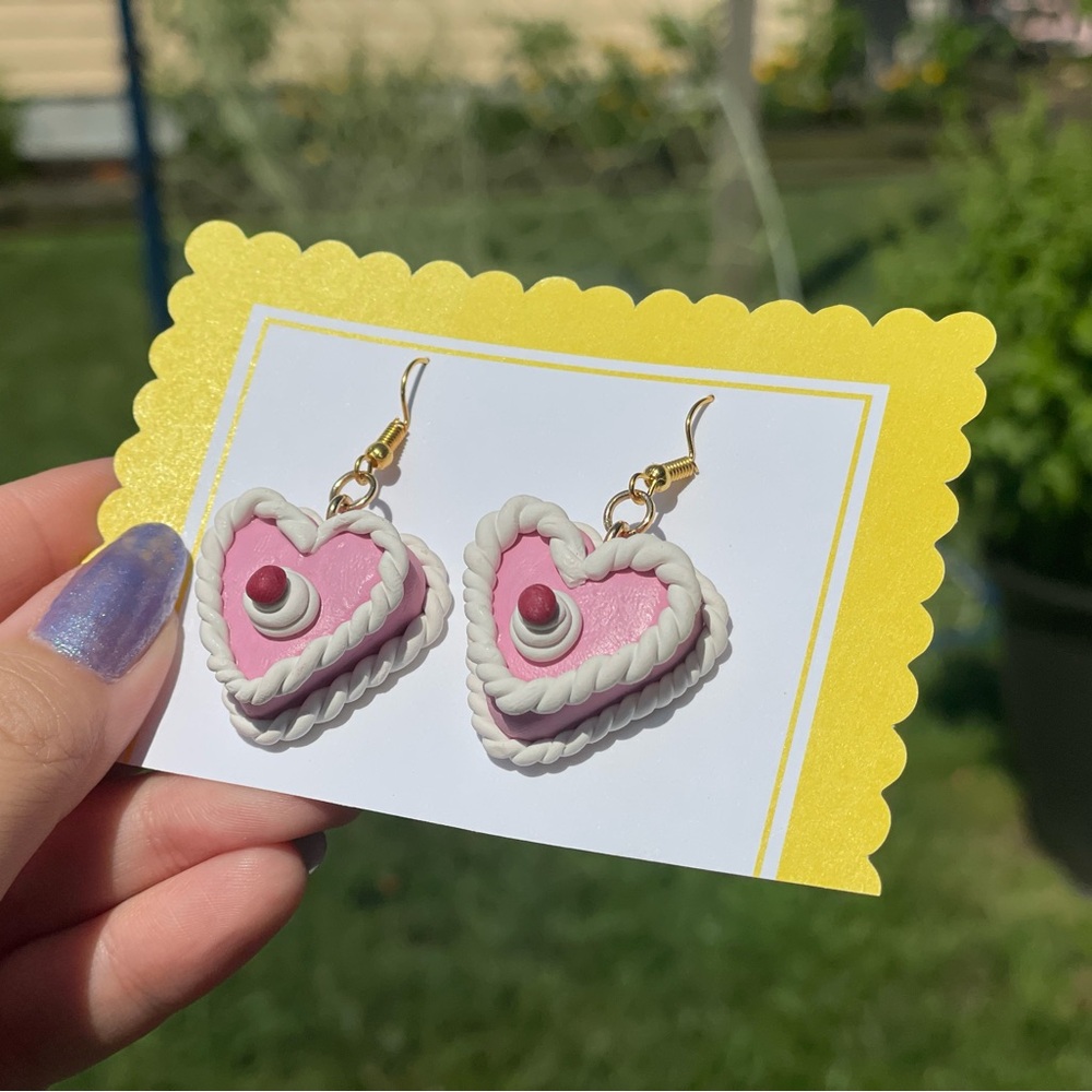 Heart Cake Earrings!!!